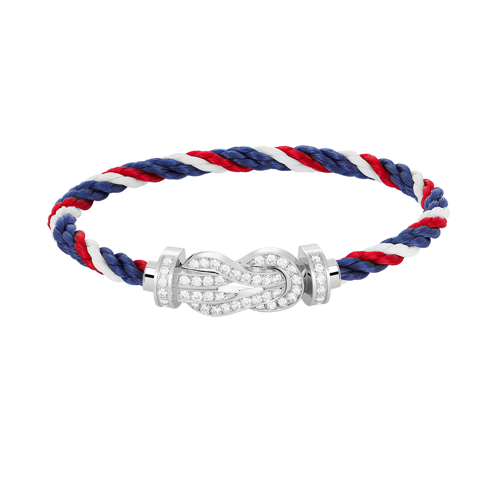 [Garvey ]CHANCE LARGE 8 FIGURE BUCKLE FULL DIAMOND BRACELET SILVER