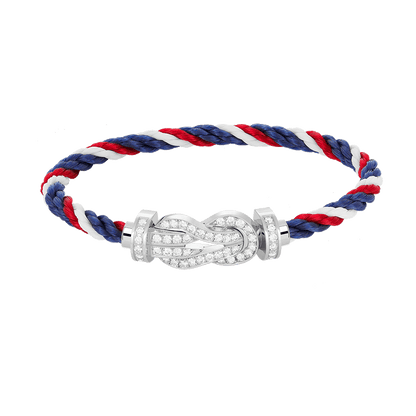 [Garvey ]CHANCE LARGE 8 FIGURE BUCKLE FULL DIAMOND BRACELET SILVER