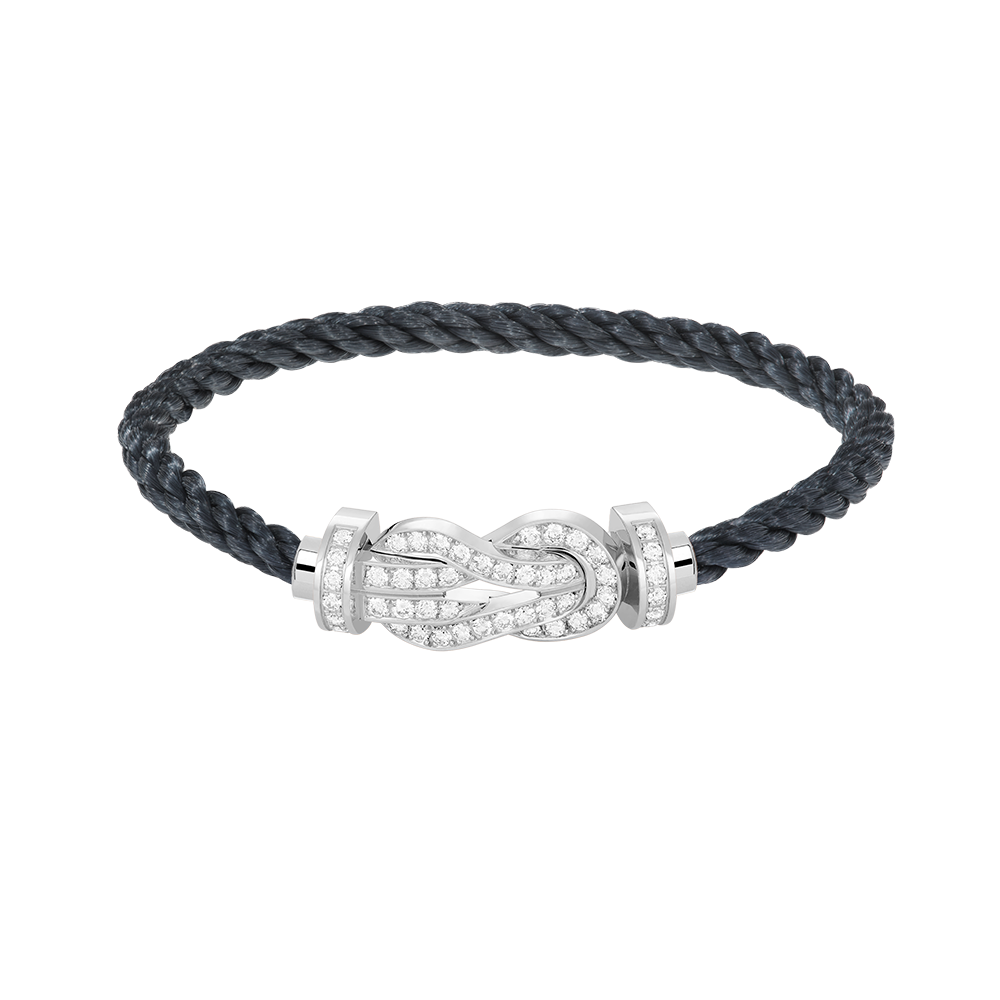[Garvey ]CHANCE LARGE 8 FIGURE BUCKLE FULL DIAMOND BRACELET SILVER
