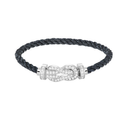 [Garvey ]CHANCE LARGE 8 FIGURE BUCKLE FULL DIAMOND BRACELET SILVER