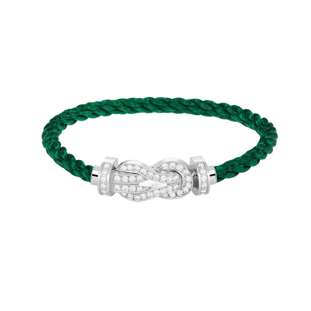 [Garvey ]CHANCE LARGE 8 FIGURE BUCKLE FULL DIAMOND BRACELET SILVER