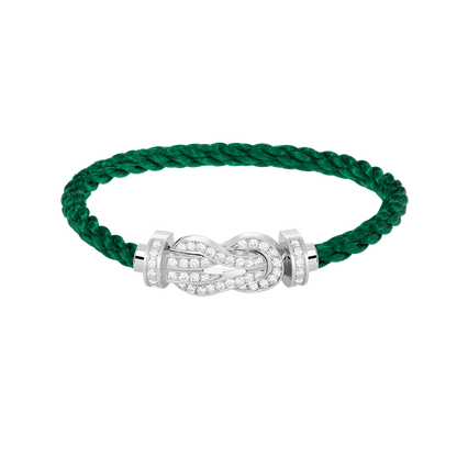 [Garvey ]CHANCE LARGE 8 FIGURE BUCKLE FULL DIAMOND BRACELET SILVER