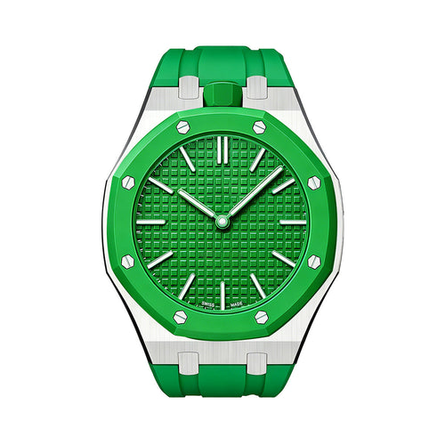 [Garvey]OAK POP GREEN STEEL SILICONE STRAP