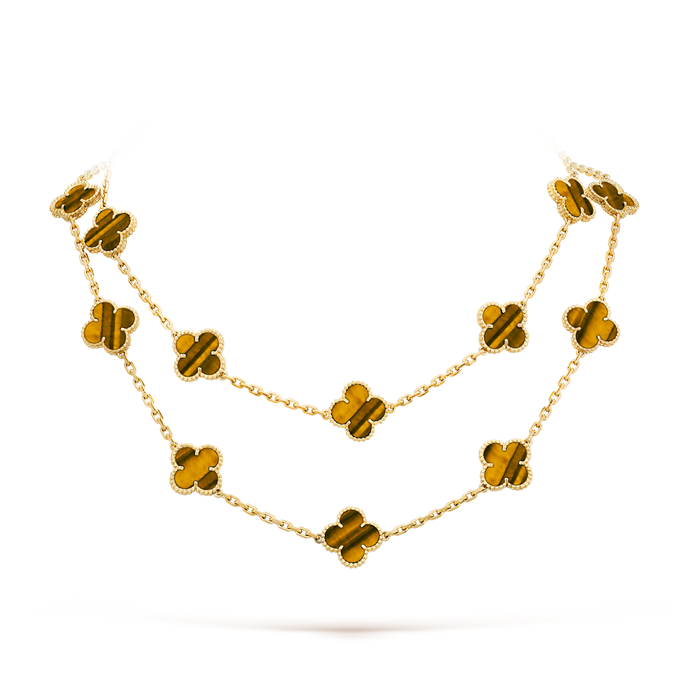 [Garvey ]CLOVER 20 MOTIFS TIGER EYE ROSE GOLD