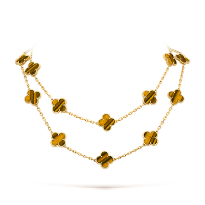 [Garvey ]CLOVER 20 MOTIFS TIGER EYE ROSE GOLD