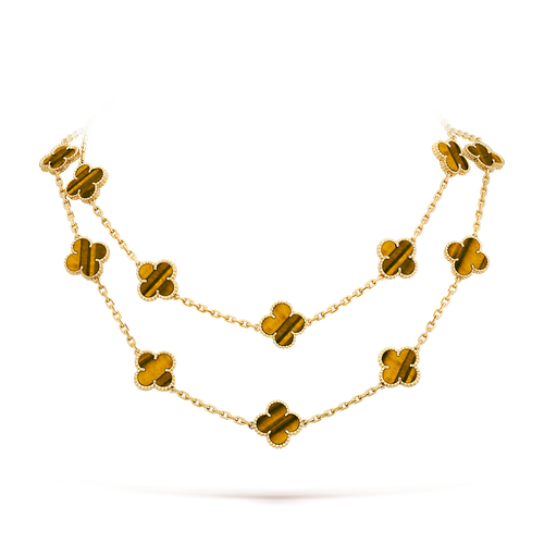 [Garvey ]CLOVER 20 MOTIFS TIGER EYE ROSE GOLD