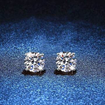 [Garvey]FOUR-PRONG MOISSANITE EARRINGS