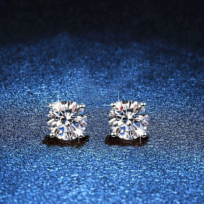 [Garvey]FOUR-PRONG MOISSANITE EARRINGS