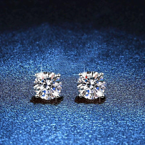 [Garvey]FOUR-PRONG MOISSANITE EARRINGS