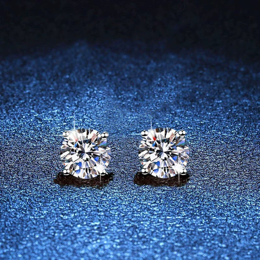 [Garvey]FOUR-PRONG MOISSANITE EARRINGS