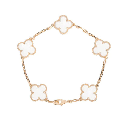 [Garvey ]CLOVER 5 MOTIF ROCK CRYSTAL BRACELET