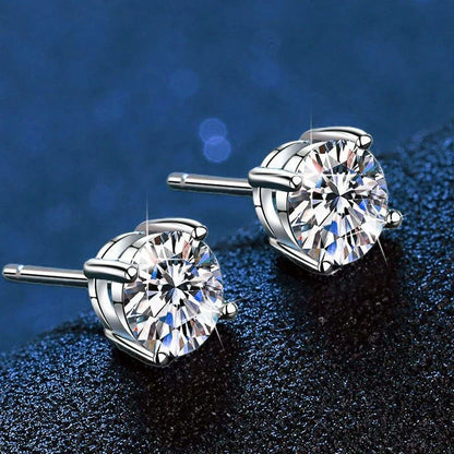 [Garvey]FOUR-PRONG MOISSANITE EARRINGS