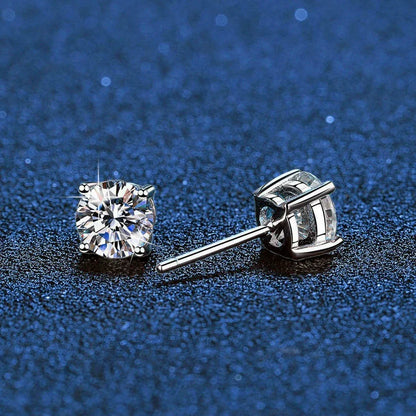 [Garvey]FOUR-PRONG MOISSANITE EARRINGS