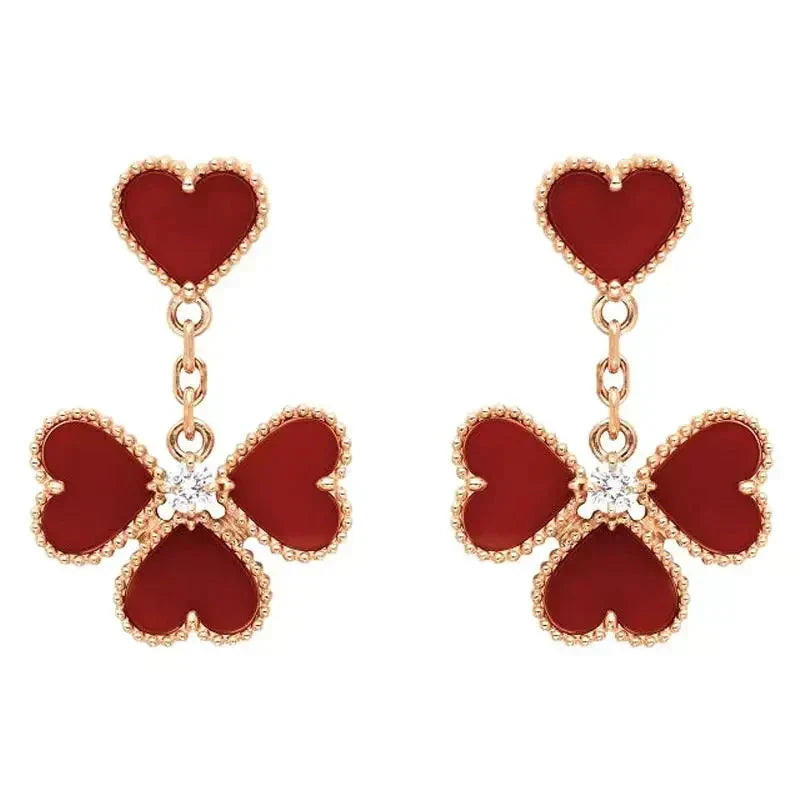 [Garvey ]SWEET CLOVER CARNELIAN EARRINGS