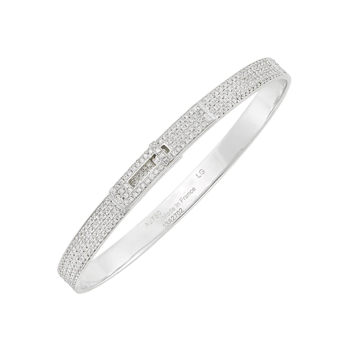 [Garvey ]HM KELLY BRACELET IN SILVER AND FULL PAVE DIAMOND