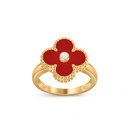 [Garvey]LUCKY CLOVER DIAMOND-ACCENT GOLD RING COLLECTION