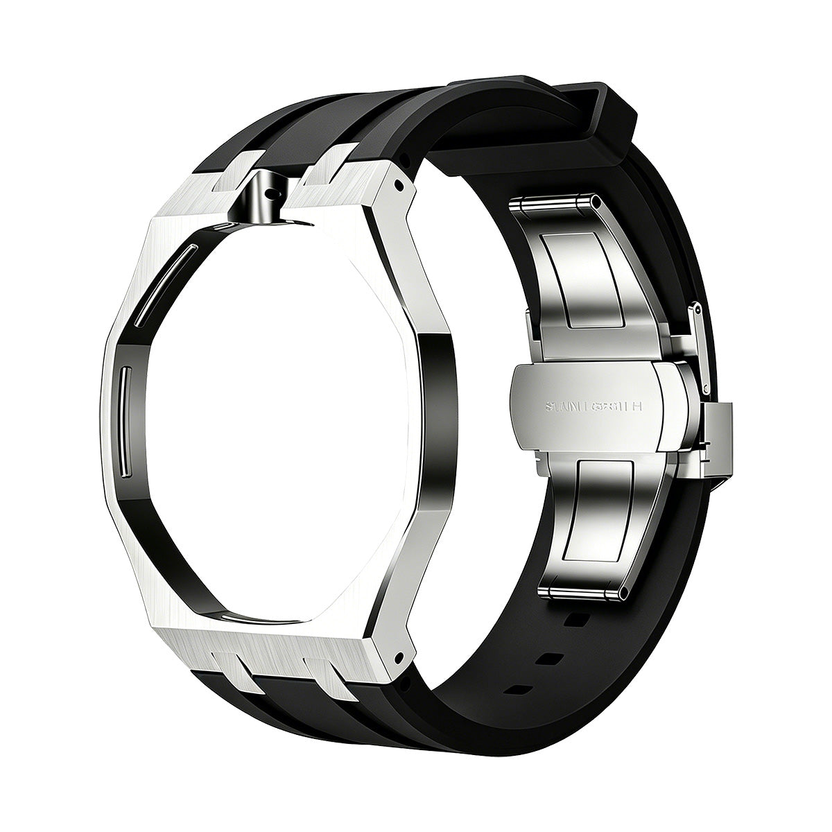 [Garvey]OAK POP BLACK STEEL SILICONE STRAP