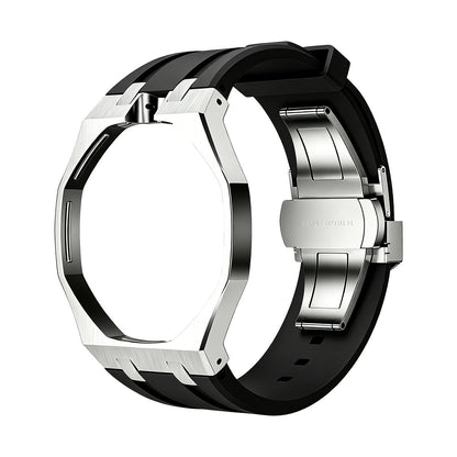 [Garvey]OAK POP BLACK STEEL SILICONE STRAP