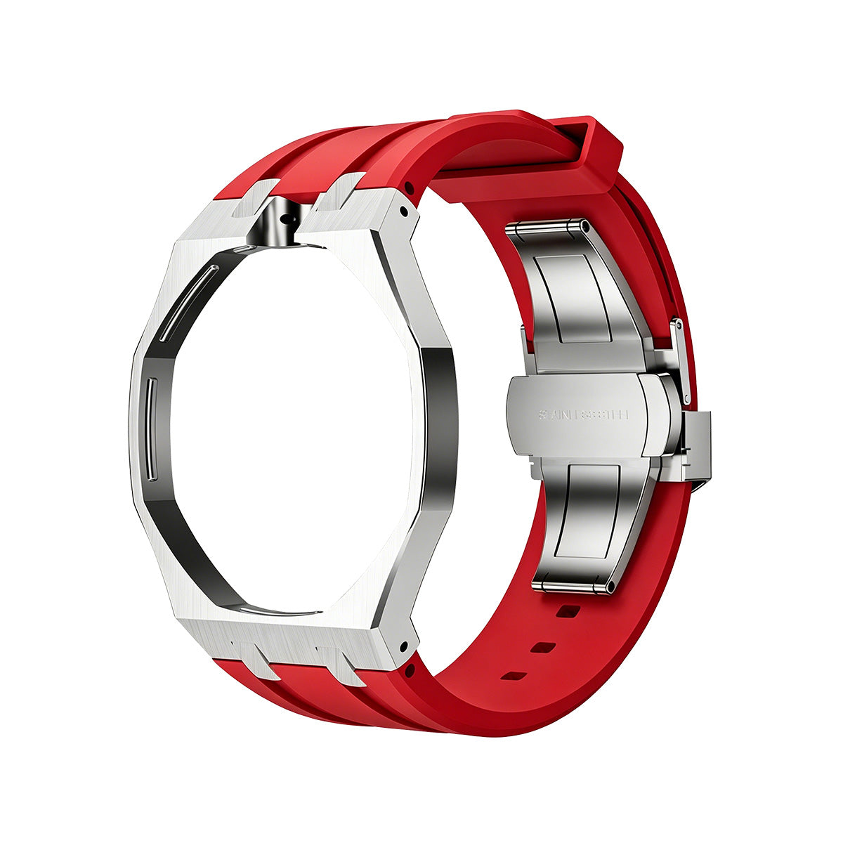 [Garvey]OAK POP RED STEEL SILICONE STRAP