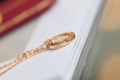 [Garvey ]LOVE NECKLACE ADJUSTABLE ROSE GOLD 2 DIAMOND