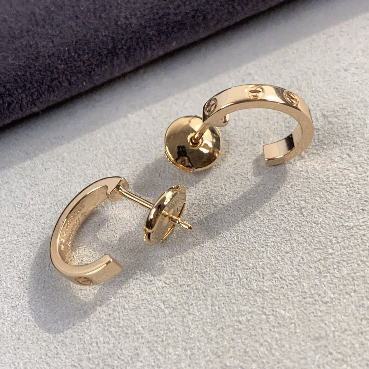 [Garvey ]LOVE EARRINGS 2.65MM PINK GOLD