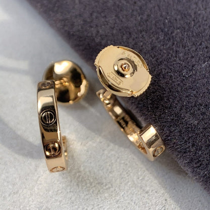 [Garvey ]LOVE EARRINGS 2.65MM PINK GOLD