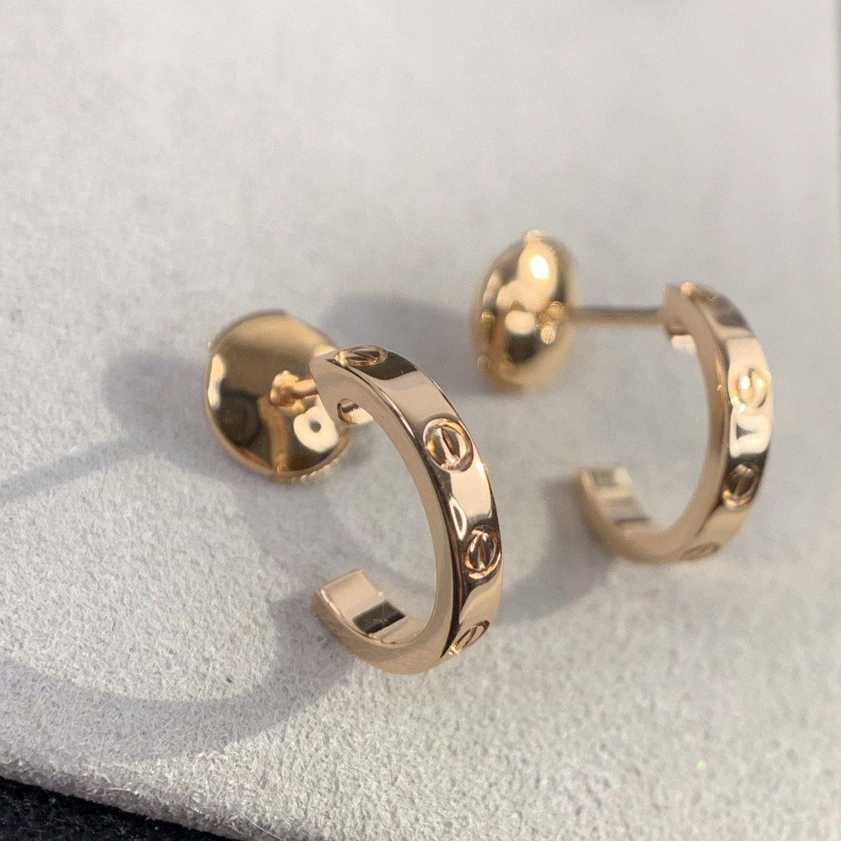 [Garvey ]LOVE EARRINGS 2.65MM PINK GOLD