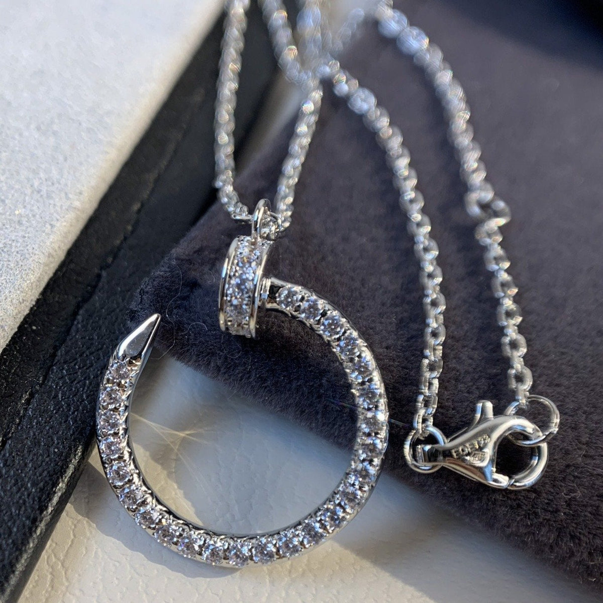 [Garvey ]JUSTE NECKLACE SILVER DIAMONDS