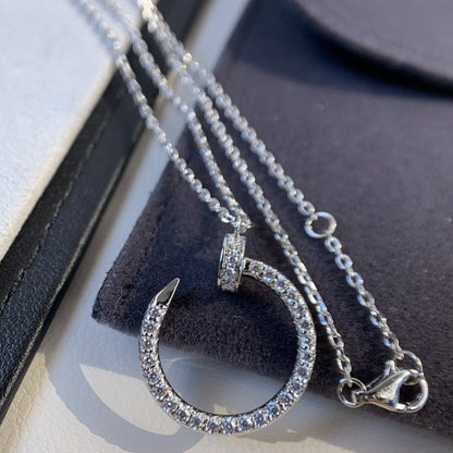[Garvey ]JUSTE NECKLACE SILVER DIAMONDS