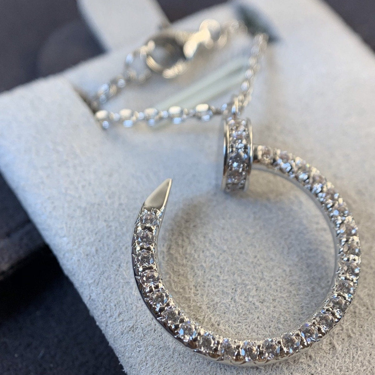 [Garvey ]JUSTE NECKLACE SILVER DIAMONDS