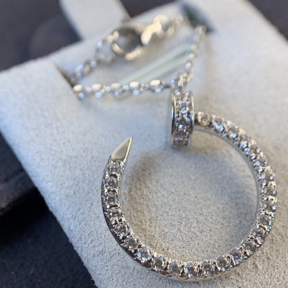 [Garvey ]JUSTE NECKLACE SILVER DIAMONDS