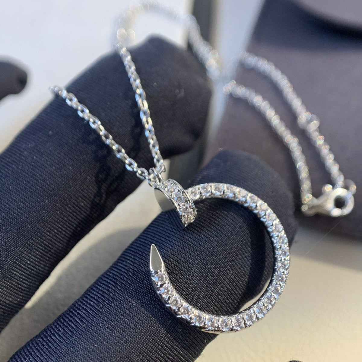 [Garvey ]JUSTE NECKLACE SILVER DIAMONDS