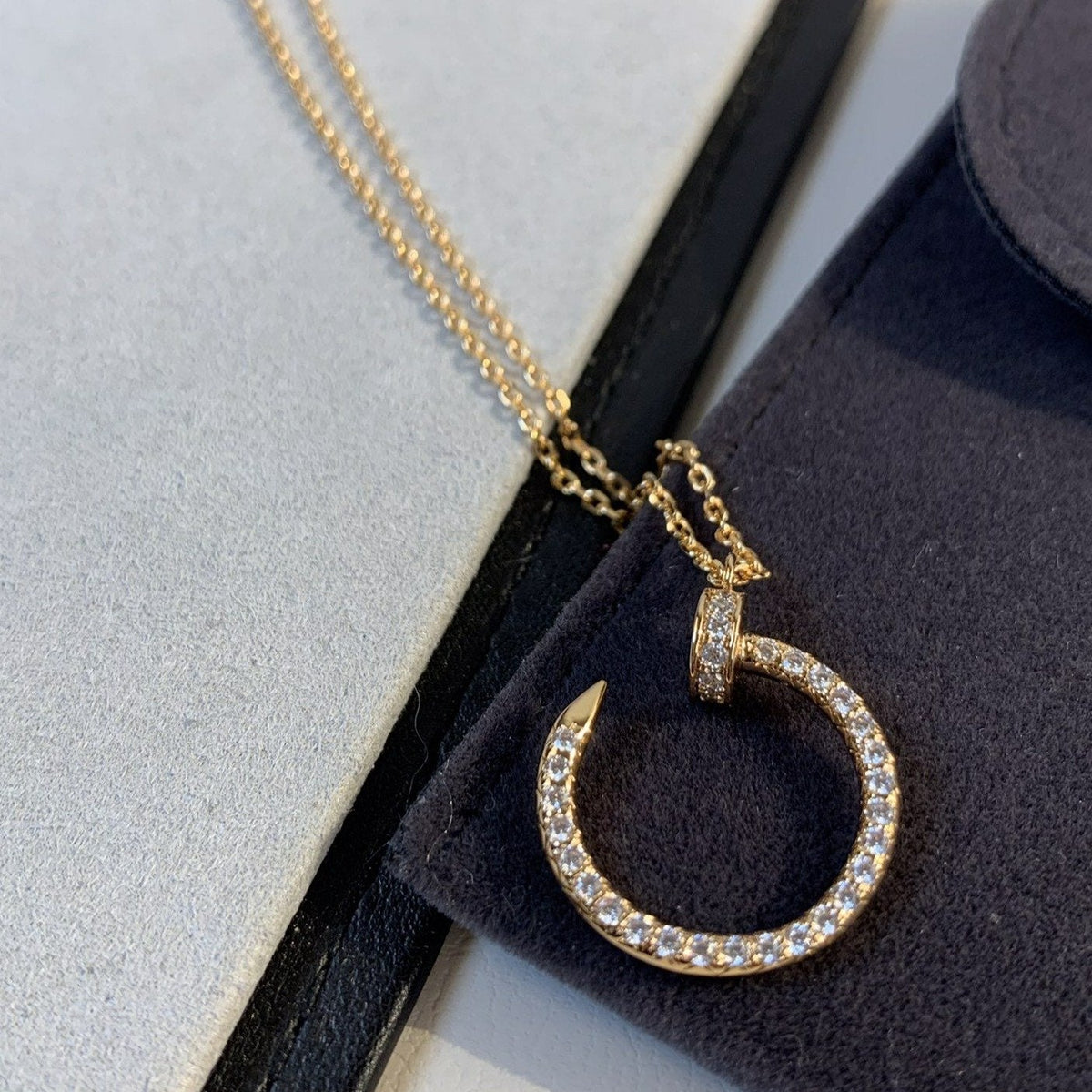 [Garvey ]JUSTE NECKLACE PINK GOLD DIAMONDS
