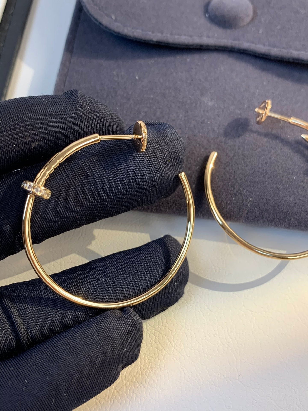 [Garvey ]JUSTE EARRINGS GOLD DIAMONDS 1.8MM
