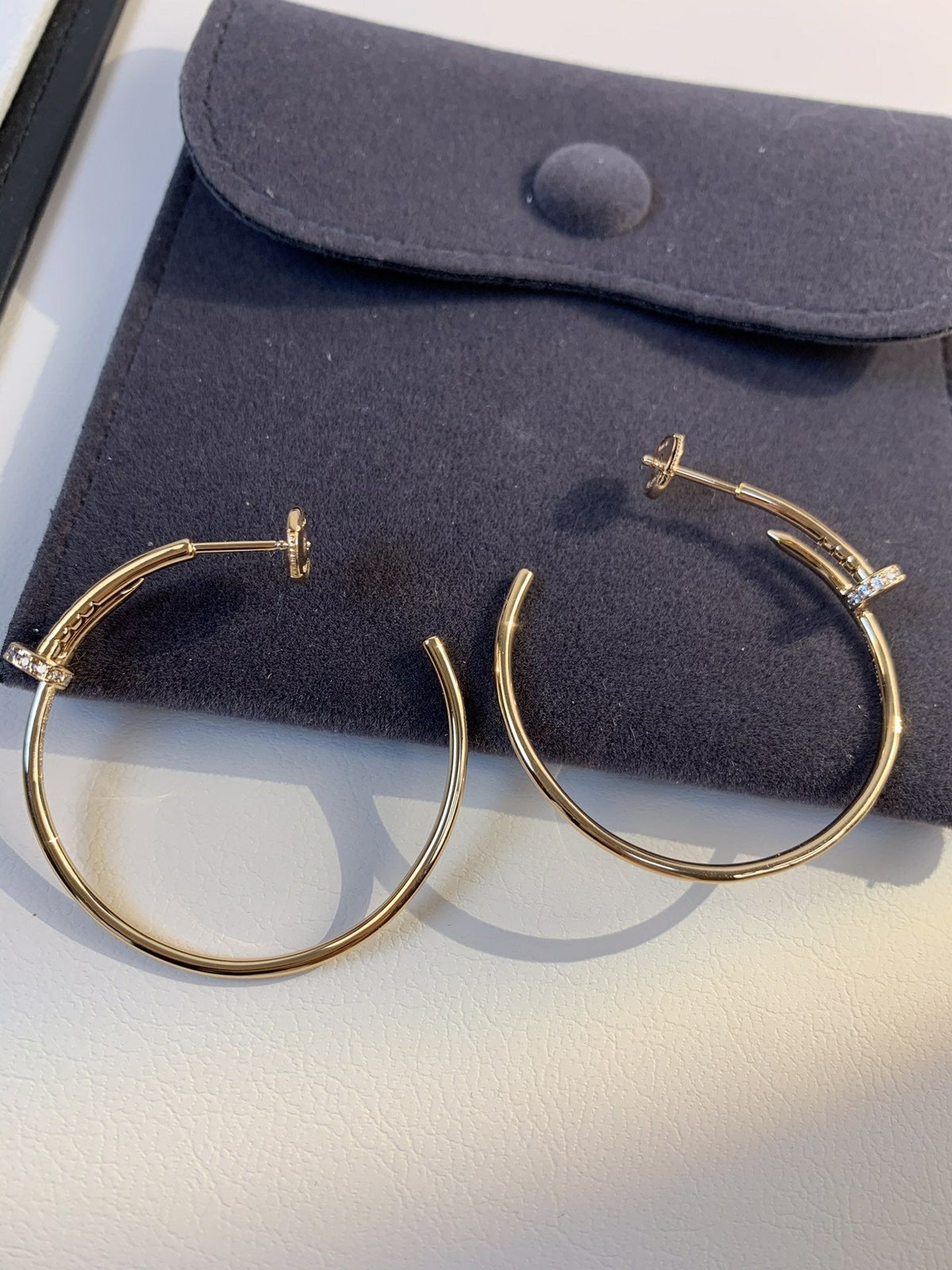 [Garvey ]JUSTE EARRINGS GOLD DIAMONDS 1.8MM