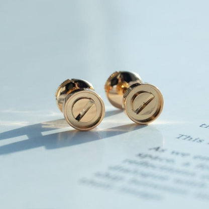 [Garvey ]LOVE EARRINGS PINK GOLD 10MM