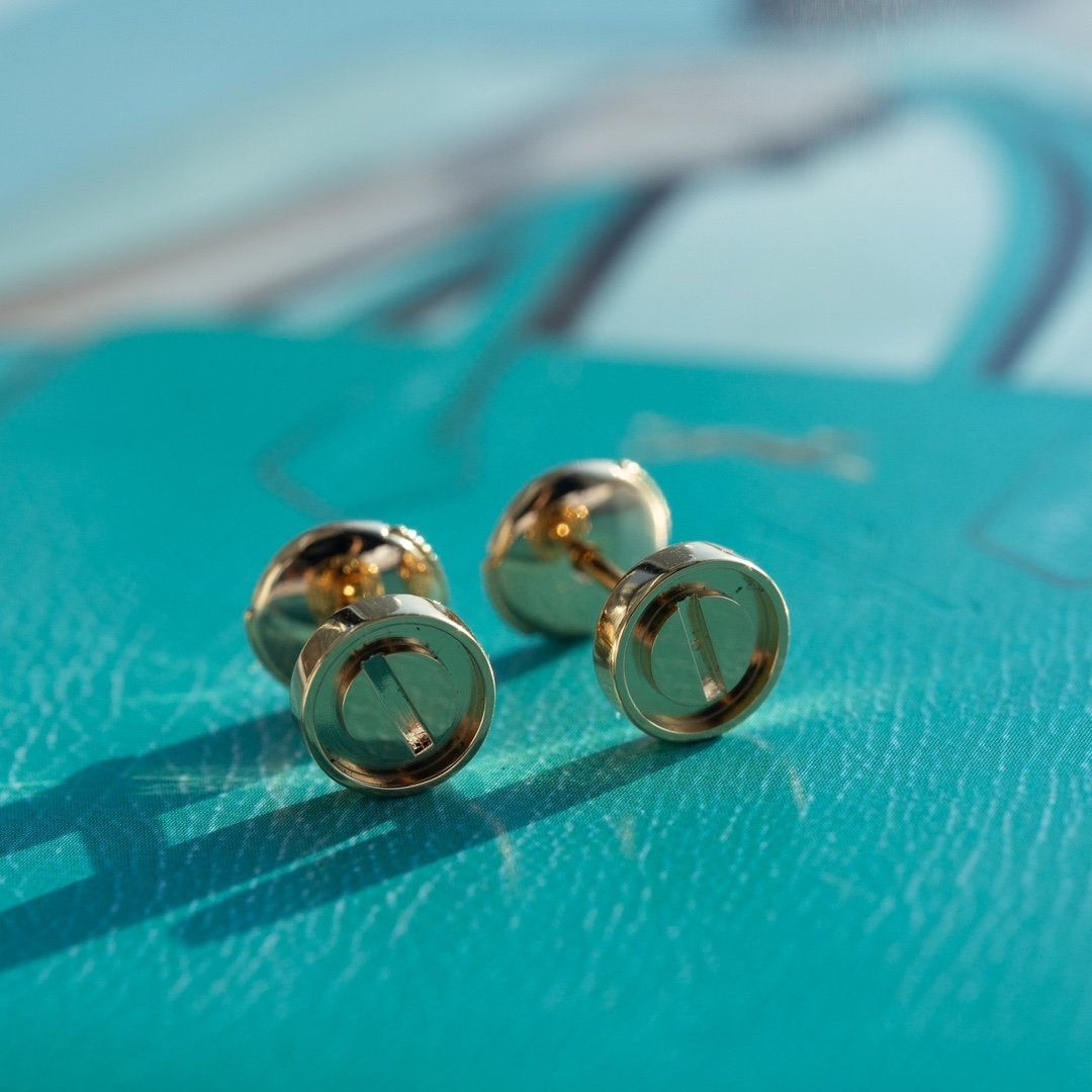 [Garvey ]LOVE EARRINGS PINK GOLD 10MM