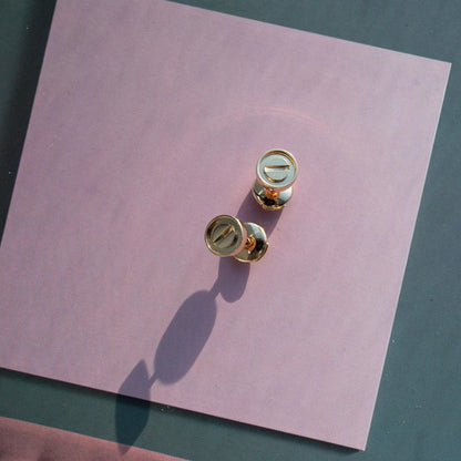 [Garvey ]LOVE EARRINGS PINK GOLD 10MM
