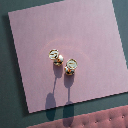 [Garvey ]LOVE EARRINGS PINK GOLD 10MM