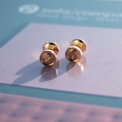 [Garvey ]LOVE EARRINGS PINK GOLD 10MM