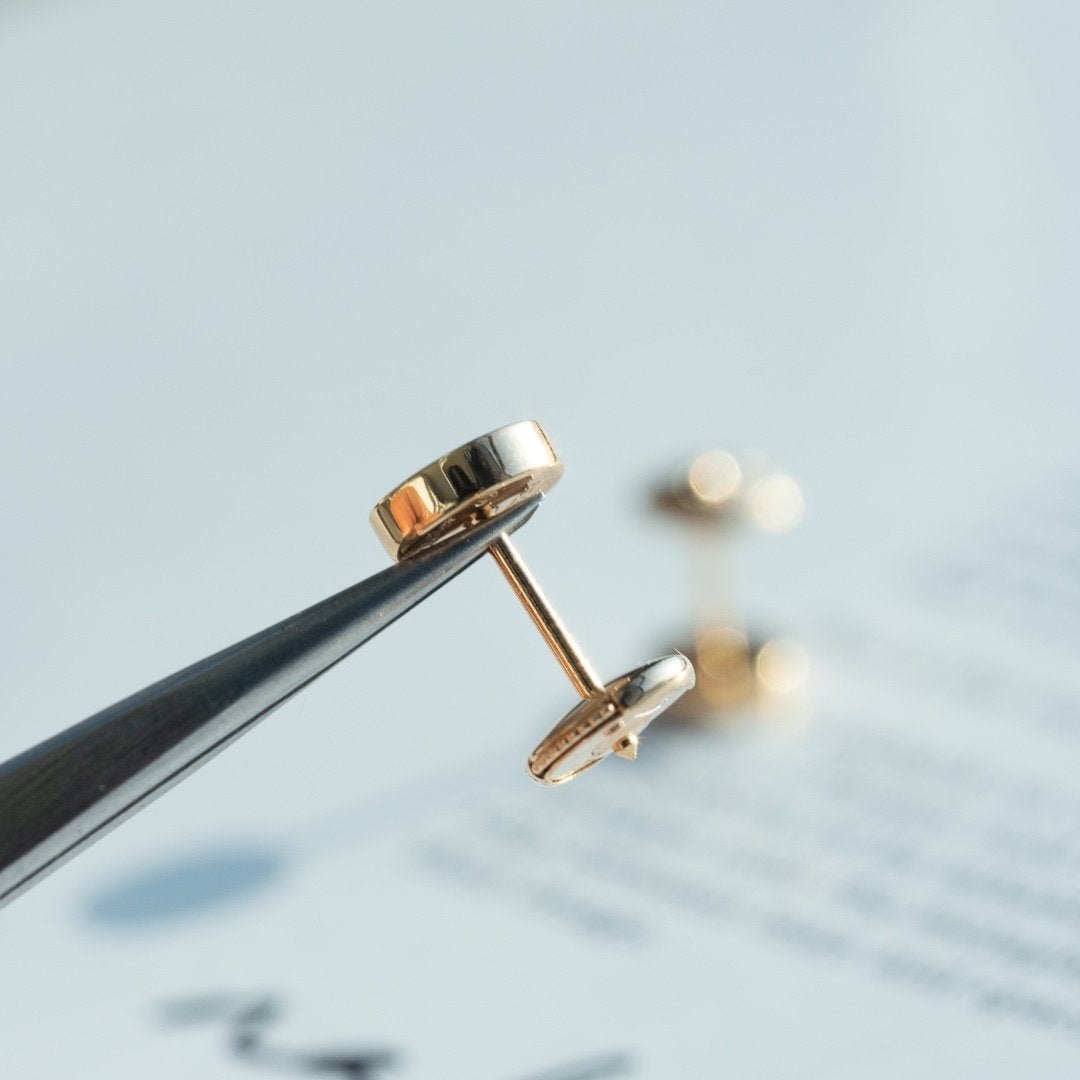 [Garvey ]LOVE EARRINGS PINK GOLD 10MM