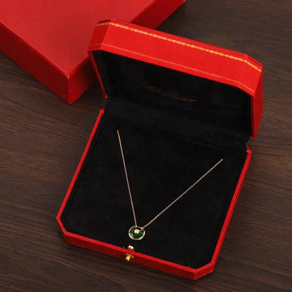 [Garvey ]AMULETTE GOLD MALACHITE NECKLACE