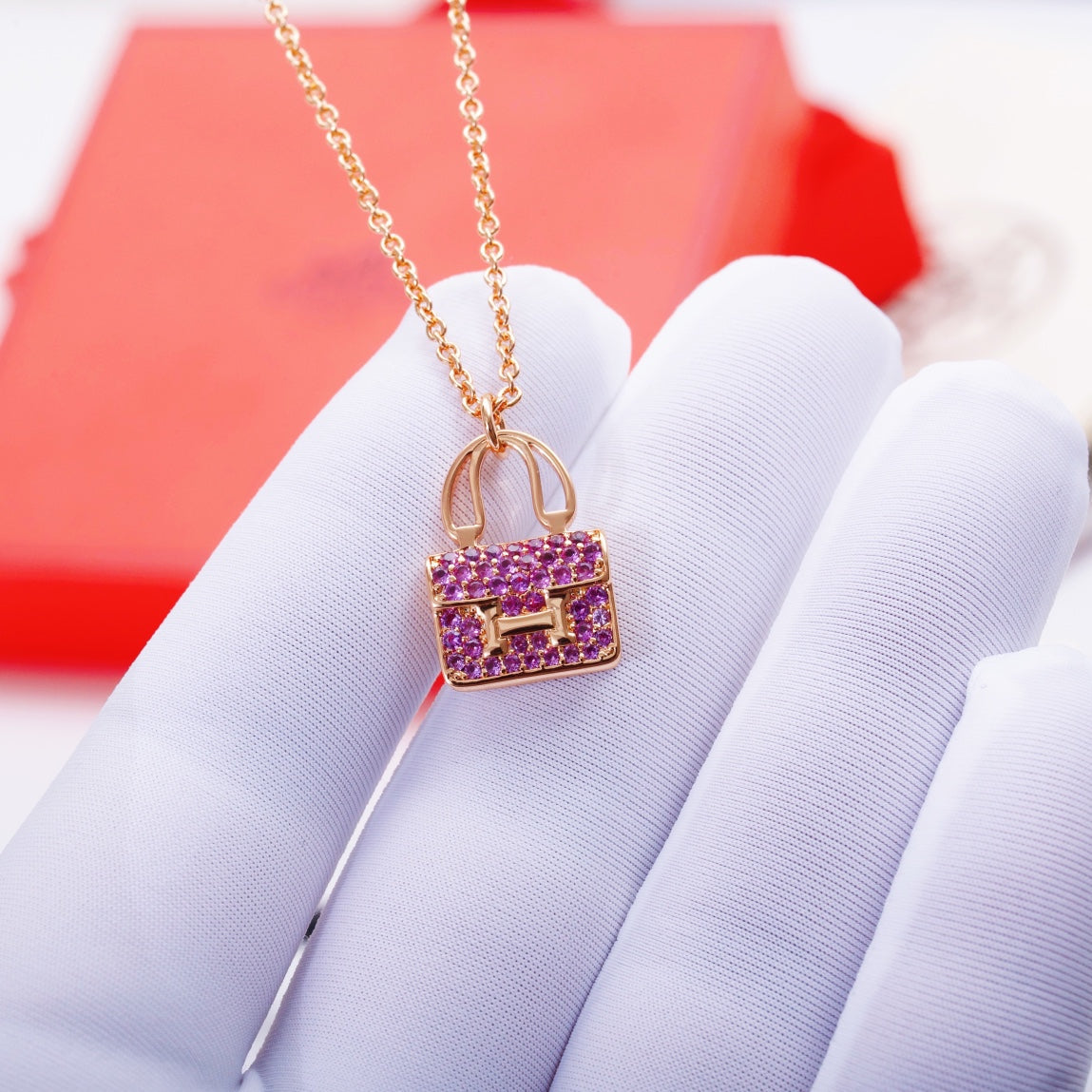 [Garvey ]CONSTANCE PEDANT PURPLE DIAMOND NECKLACE
