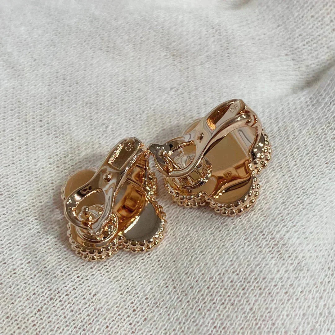 [Garvey ]CLOVER MEDIUM 1 MOTIFS CARNELIAN  DIAMOND earrings
