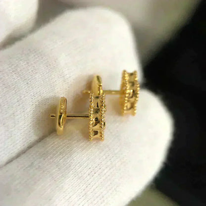 [Garvey ]CLOVER MINI 9.5MM MALACHITE  EARRINGS