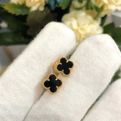 [Garvey ]CLOVER MINI 9.5MM BLACK MOP EARRINGS