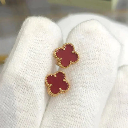 [Garvey ]CLOVER MINI 9.5MM CARNELIAN EARRINGS