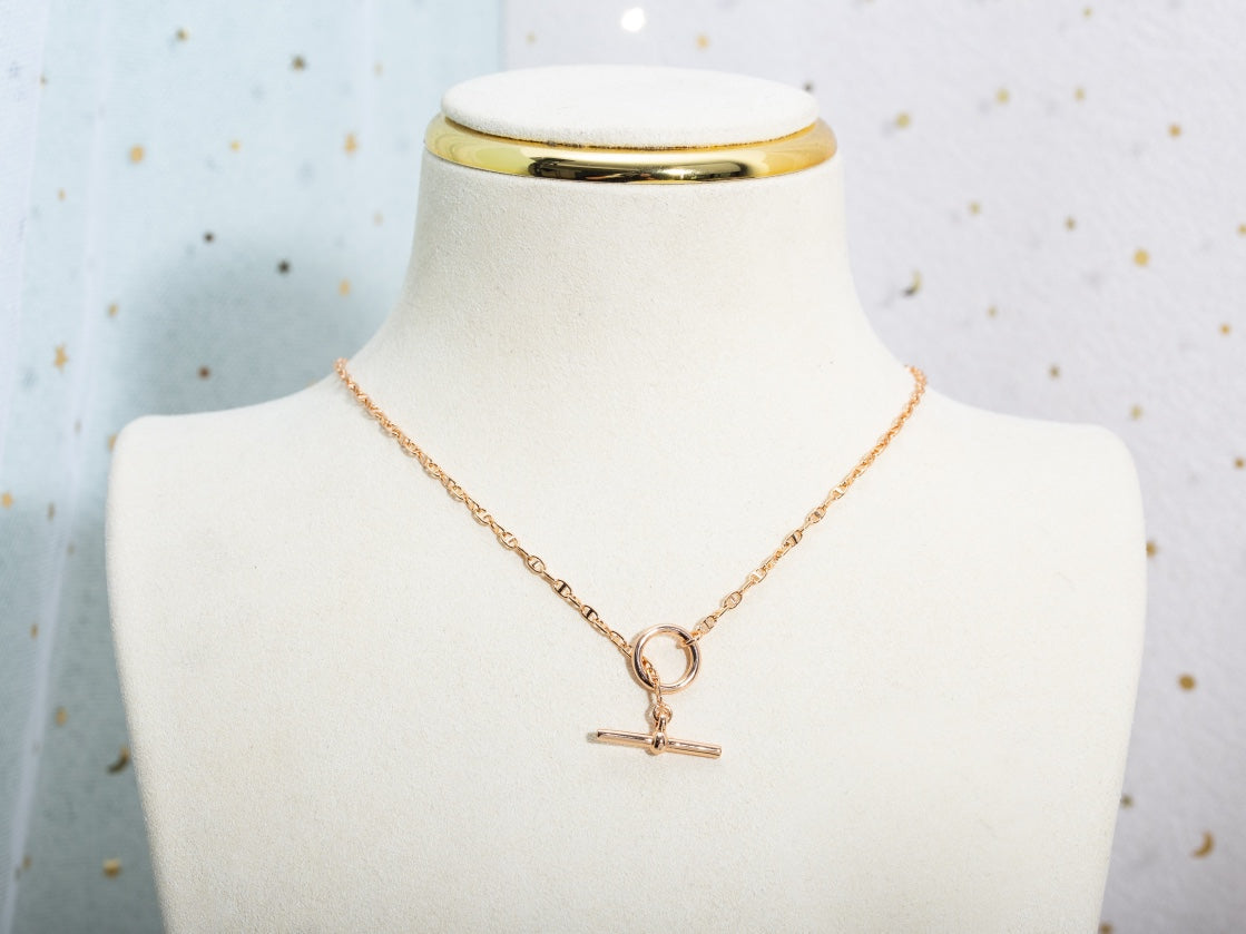 [Garvey ]ECHAPPEE NECKLACE PINK GOLD