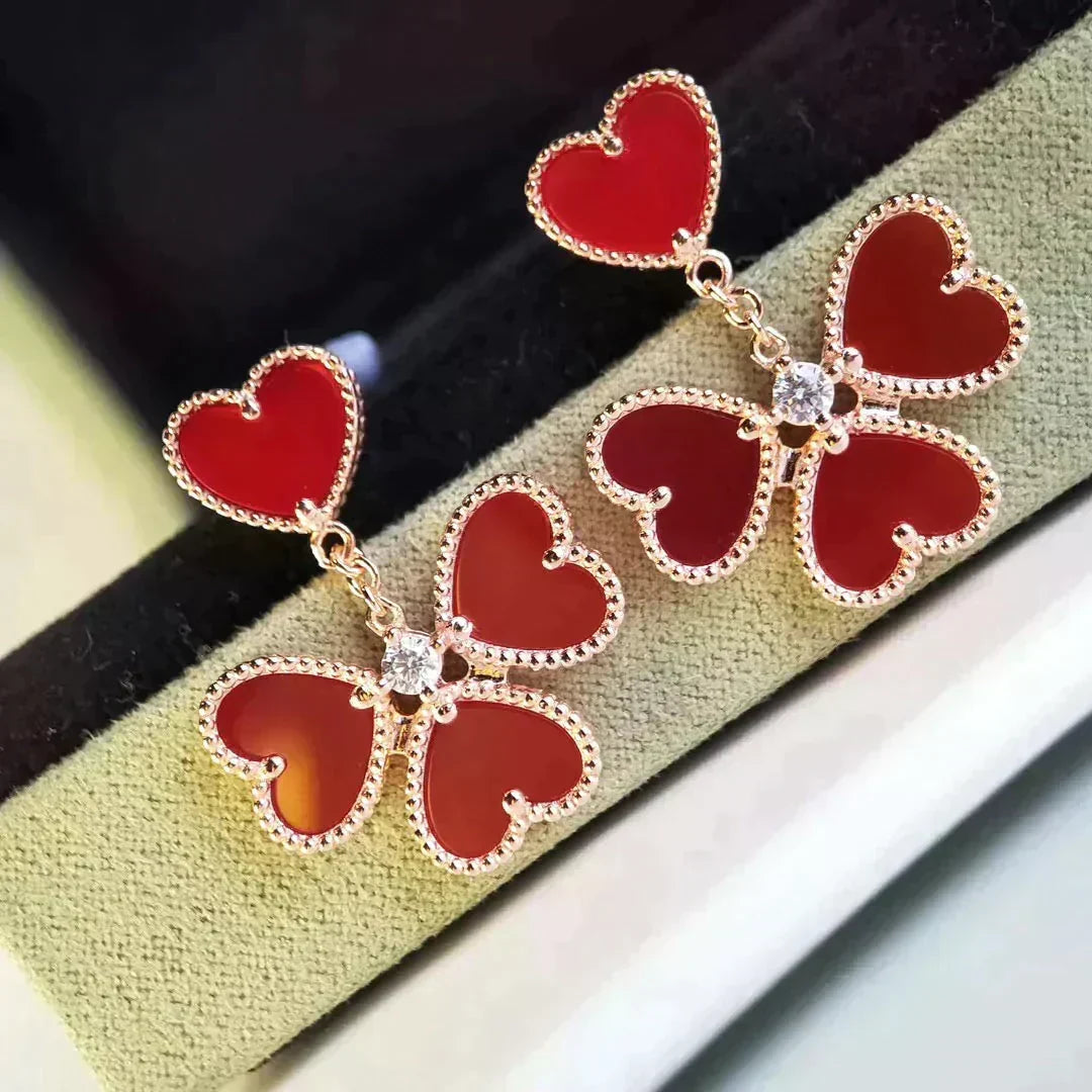 [Garvey ]SWEET CLOVER CARNELIAN EARRINGS