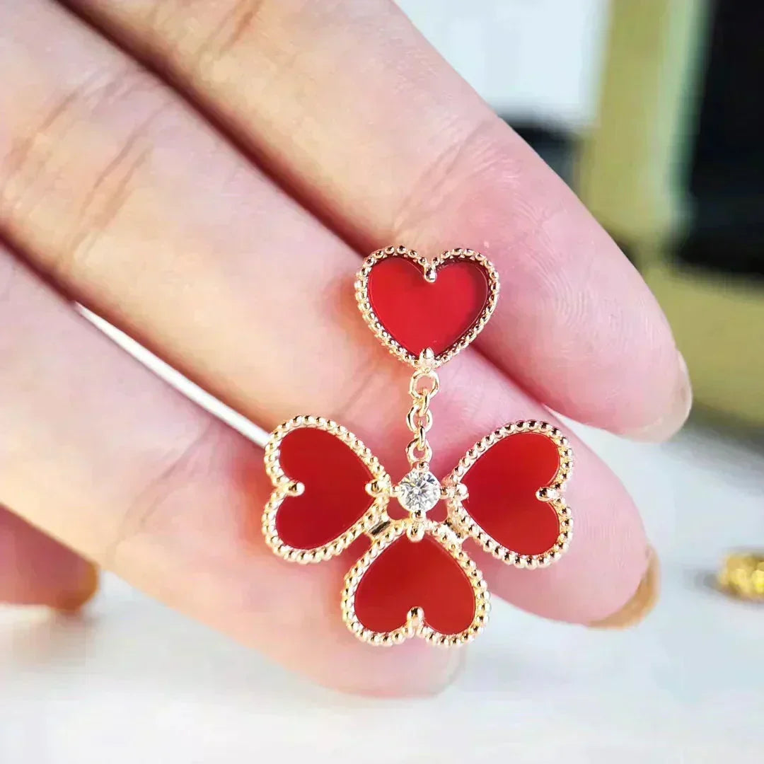 [Garvey ]SWEET CLOVER CARNELIAN EARRINGS